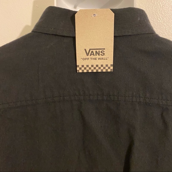 Vans Men's Wilton Crest Button- Down Shirt new Black Medium - Picture 7 of 16